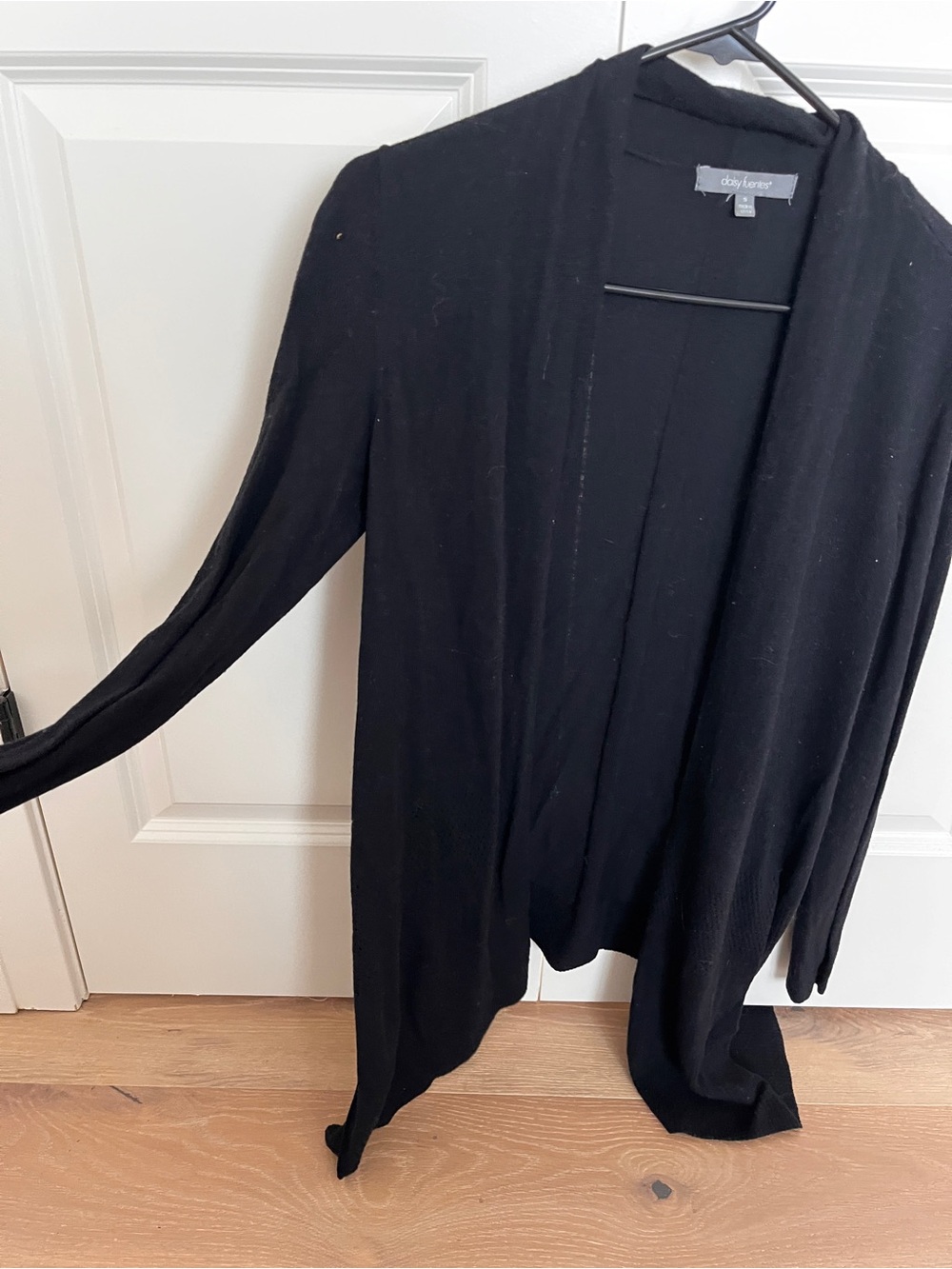 Daisy Fuentes Black Open-Front Women's Cardigan